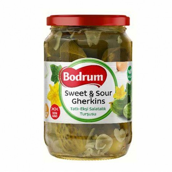 Bodrum Sweet & Sour Gherkins  720cc