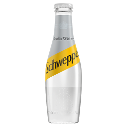 Schweppes Soda Water 200ml x 24 (Glass Bottle)