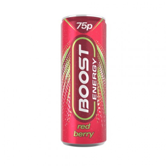 Boost Energy Red Berry 250ml x 24 PM £75P