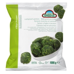 Greens Frozen Leafspinach Portions 1kg