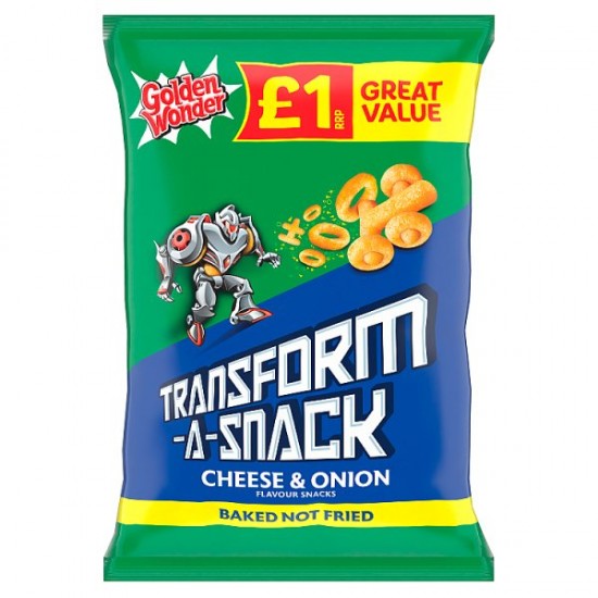 Transform-A-Snack Cheese & Onion Crisps £1 PMP 18X56gr