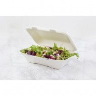 HBB96A 9x6" Large Bagasse Clamshell (HP10) 5x50