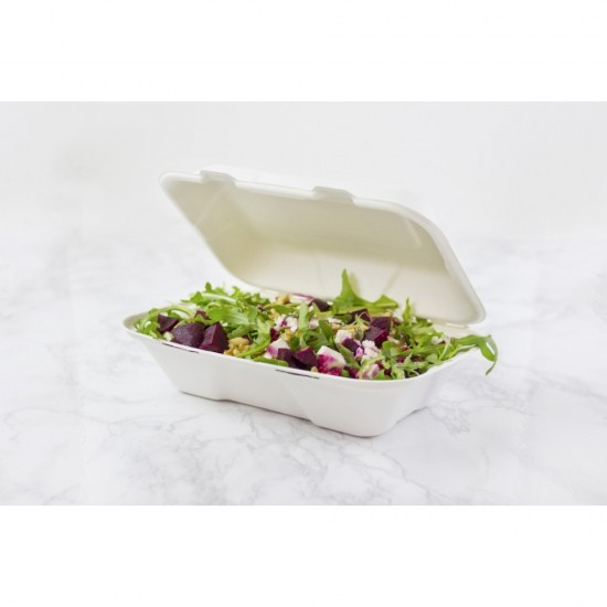 9x6" Large Bagasse Clamshell (HP10) 5x50