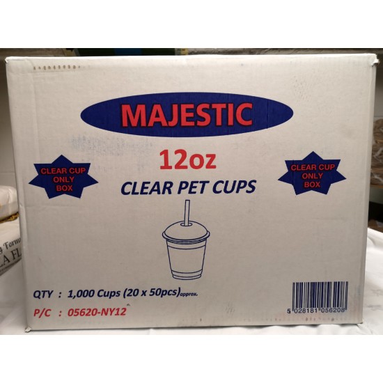 Majestic 12oz Clear Smoothie Cup 1000s