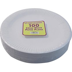 Paper Plate Round White 9" 1x100