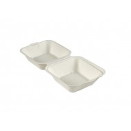 HB030 5" Square Bagasse Burger Box 500's