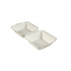 HB030 5" Square Bagasse Burger Box 500's