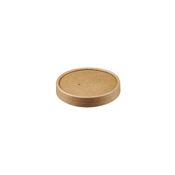 KPAPERLID08 8/12oz Kraft PE Lined Paperboard Lids